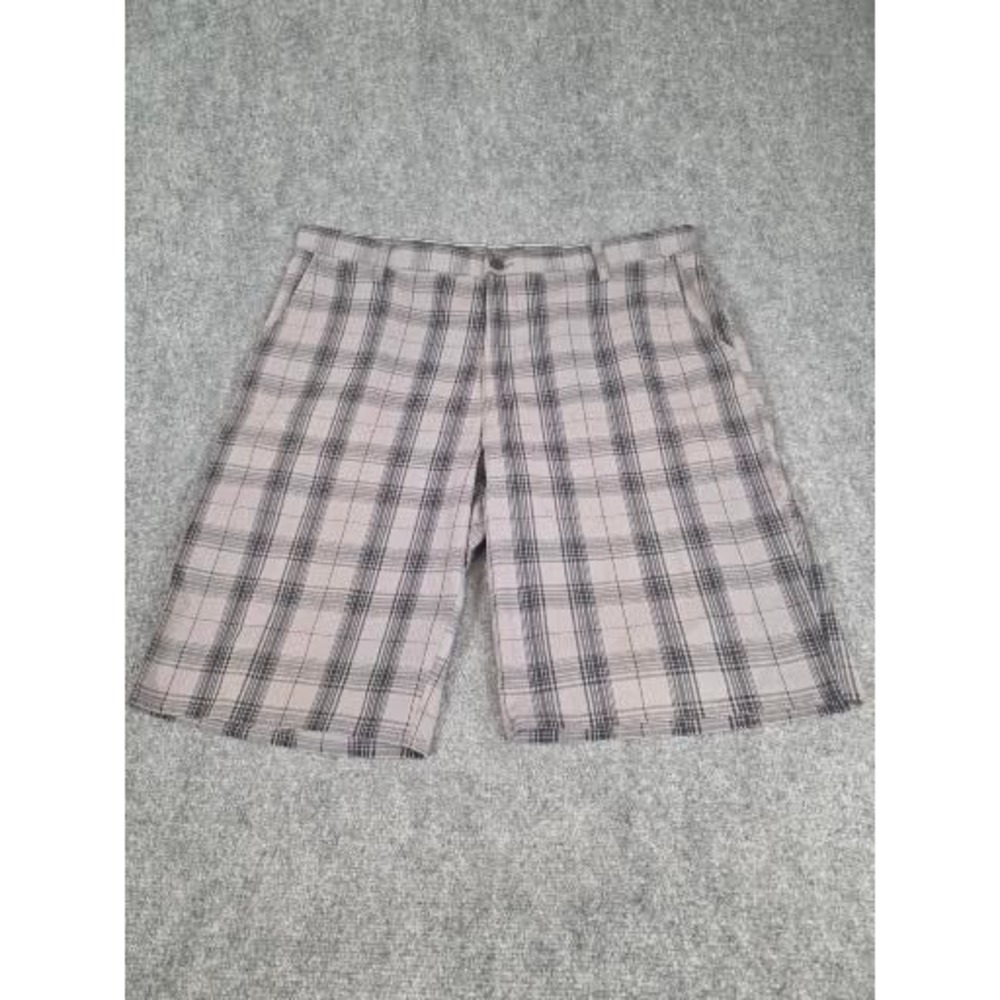 Dickies Mens Plaid Flat Front Shorts Grey Black Size 40 GR782RGCP Casual Summer